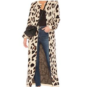 Lovers + Friends Metallic Leopard Duster